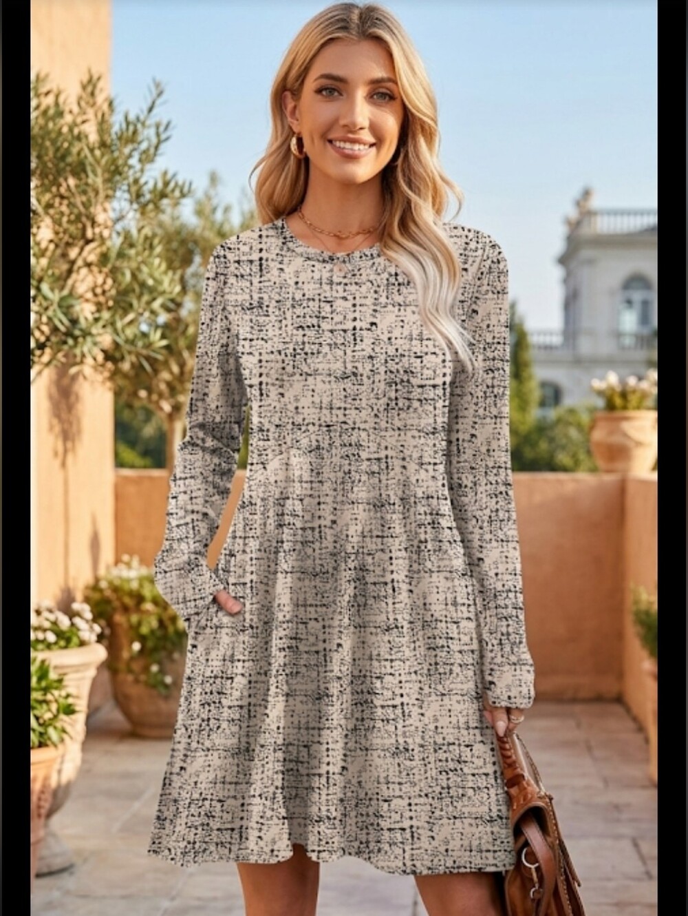 Ofeefan Long-sleeve dress, EUC